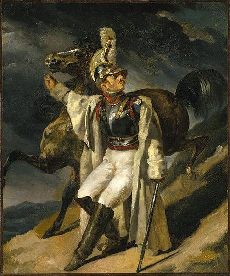 Theodore   Gericault Wounded Cuirassier Spain oil painting art
